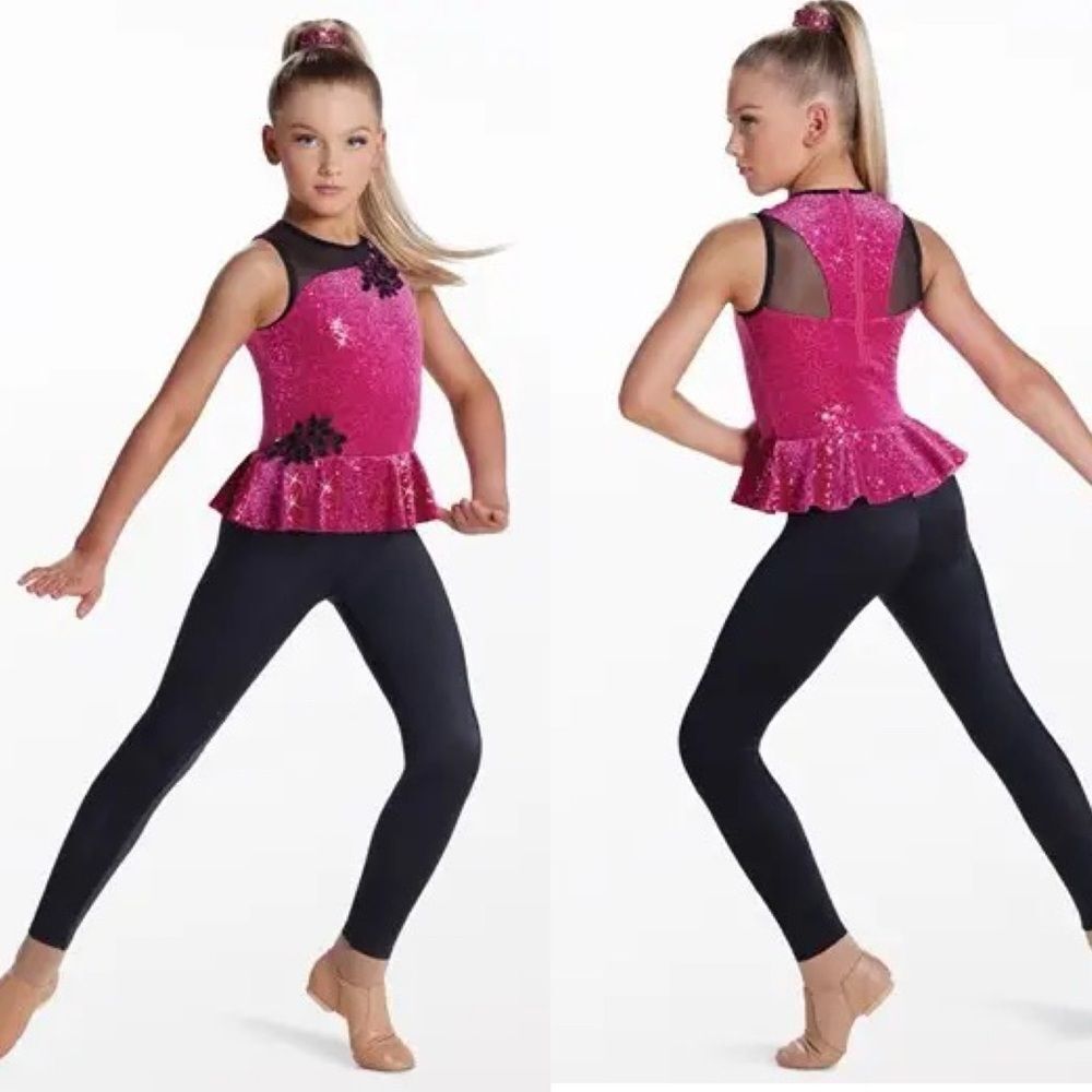 WEISSMAN Dance Costume unitard jumpsuit pink We're Not Gonna Take It 17044 LC